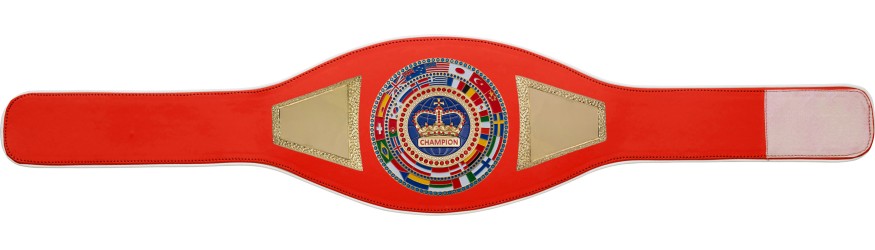 CHAMPIONSHIP BELT PROFLAG2/FLAG/G/BLUECRWN - VARIETY OF LEATHER COLOURS AVAILABLE